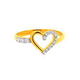 22k Yellow Cubic Zirconia Cocktail Fancy Heart  Rings in size 8 and total gold weight of 2.56g